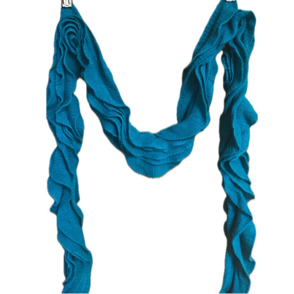 Teal Blue Lightweight Long Fashion Scarf Wrap Boho Layering Scarf Women Unisex